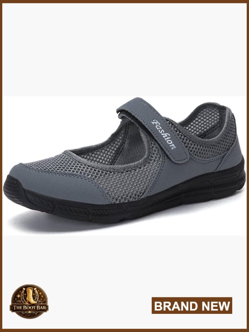 Women's Lightweight Walking Sneakers Mary Jane Flats Hook & Loop